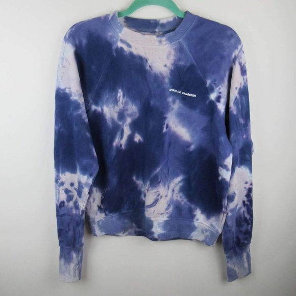 Spiritual Gangster Tops - Spiritual Gangster Tie Dye Raglan Sweatshirt sz S